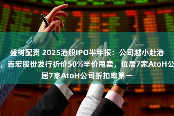 盛树配资 2025港股IPO半年报：公司越小赴港发行折扣越大，吉宏股份发行折价50%半价甩卖，位居7家AtoH公司折扣率第一